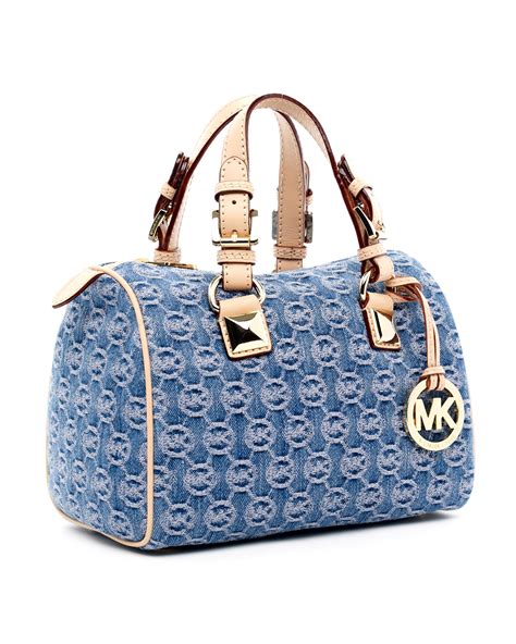 monogram light blue michael kors suggestion color|Women's Blue Shoulder Bags .